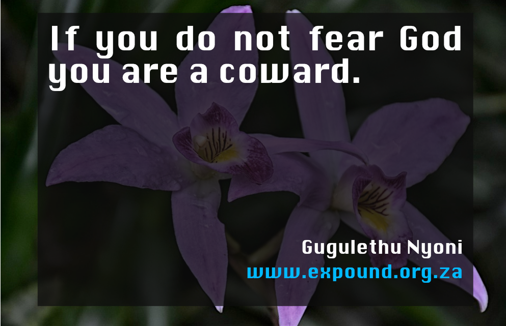 If you Don't Fear God you are Coward